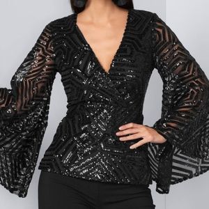 Venus Geometric Sequin Top size 16